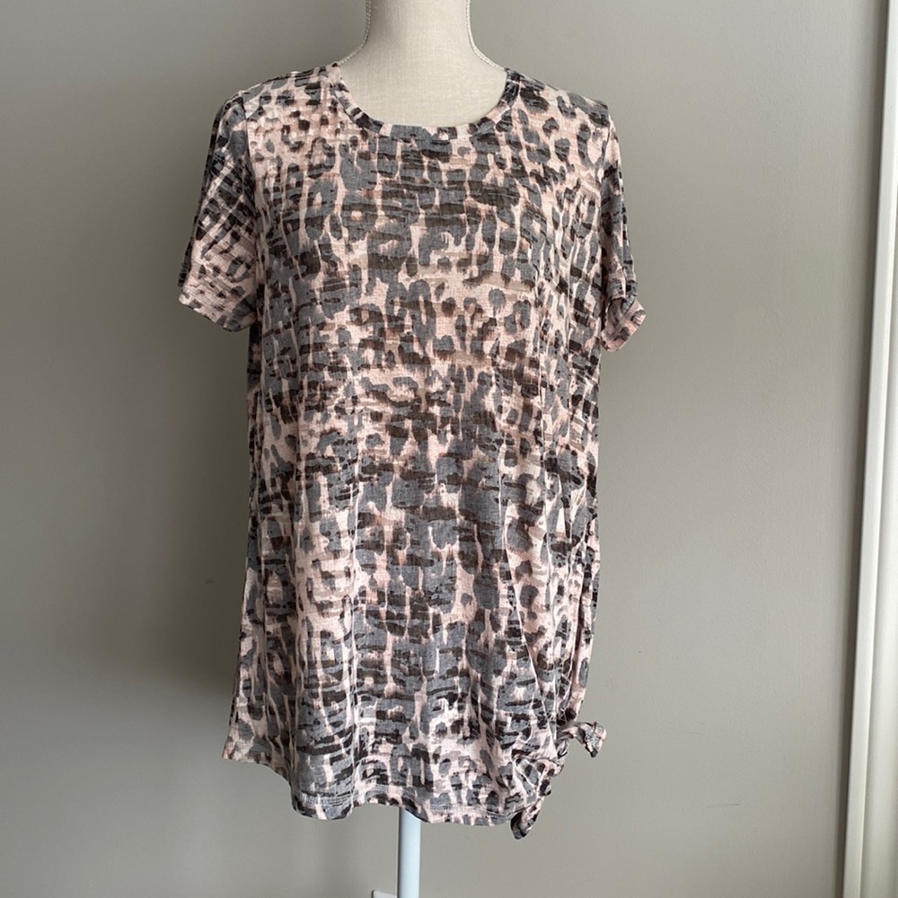 activezone - Burnout Abstract Animal Print Workout Tee